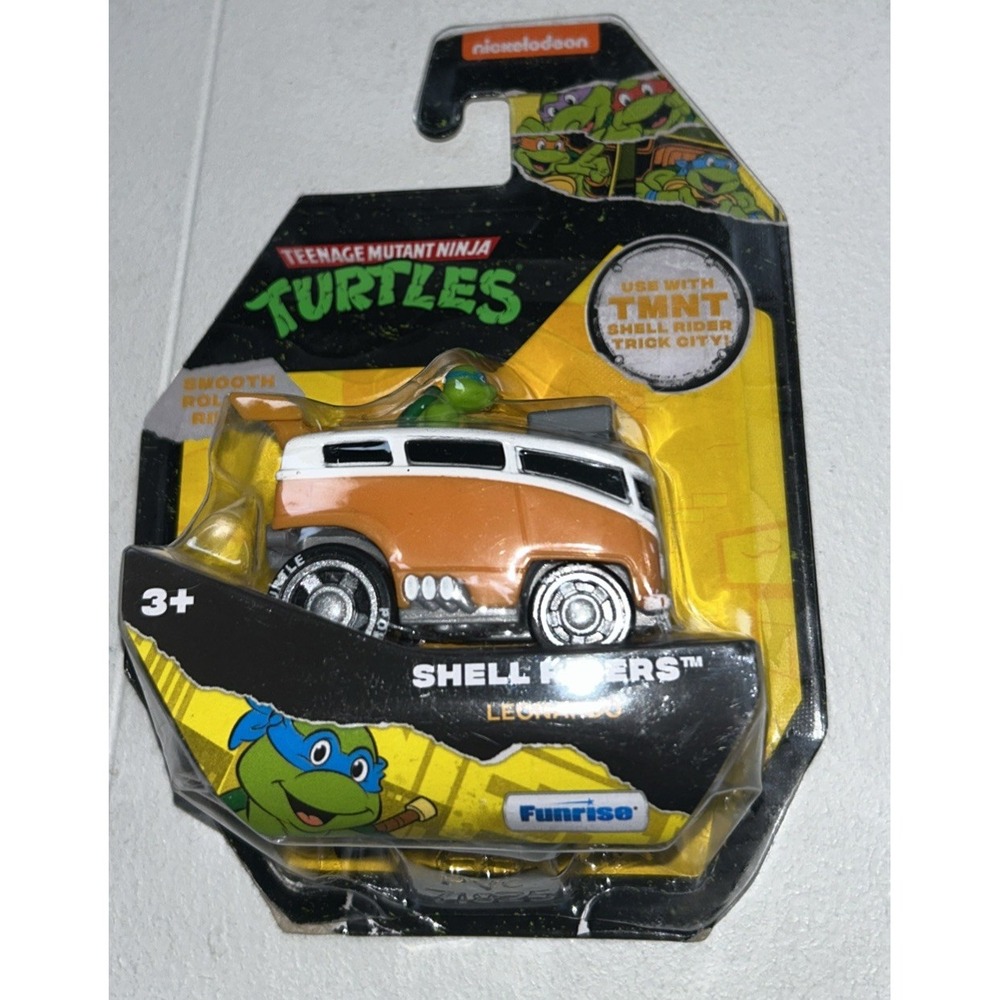 2023 NICKELODEON TMNT Shell Riders LEONARDO Orange VW Bus Beatle New